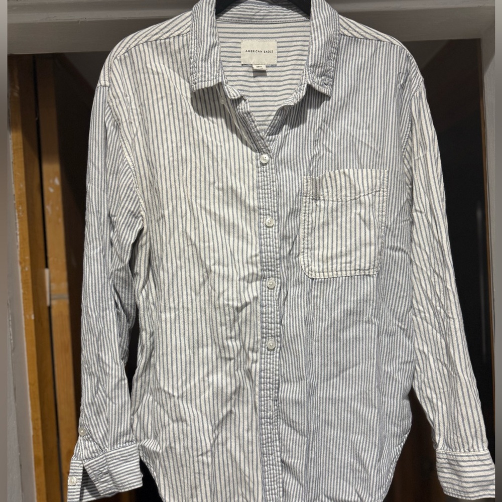 Gorgeous Button Down American Eagle Blouse White … - image 4